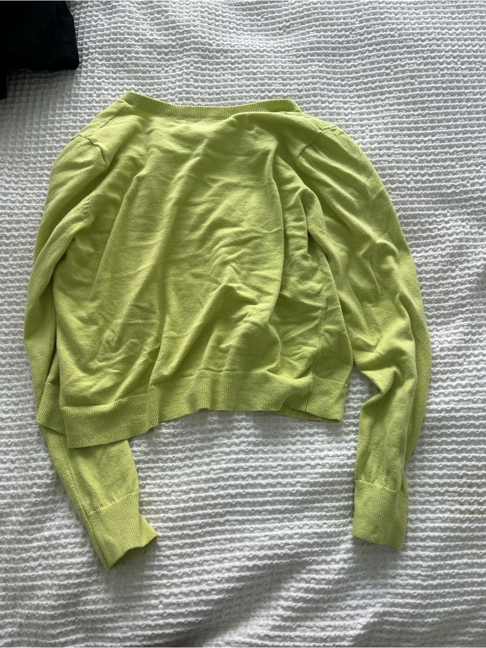 Old Navy Bright Lime Open-Front Women's Cardigan Sweater - Picture 3 of 3